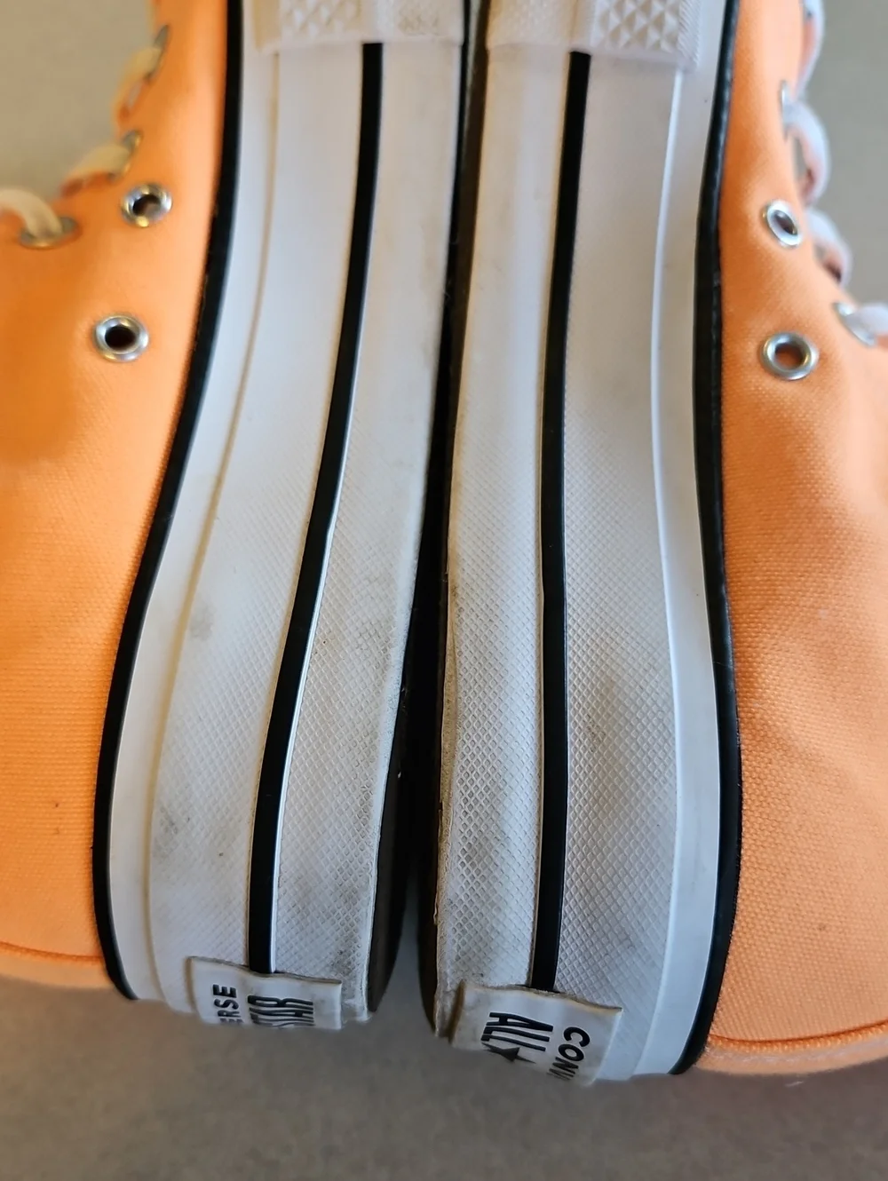 Orange Platform Converse Sneakers